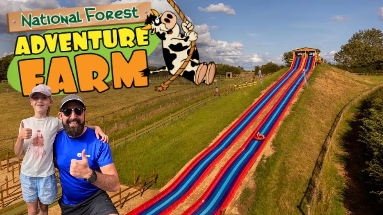 UK&rsquo;s LONGEST Tube Slide & Giant Drop Slides! | National Adventure Farm!!