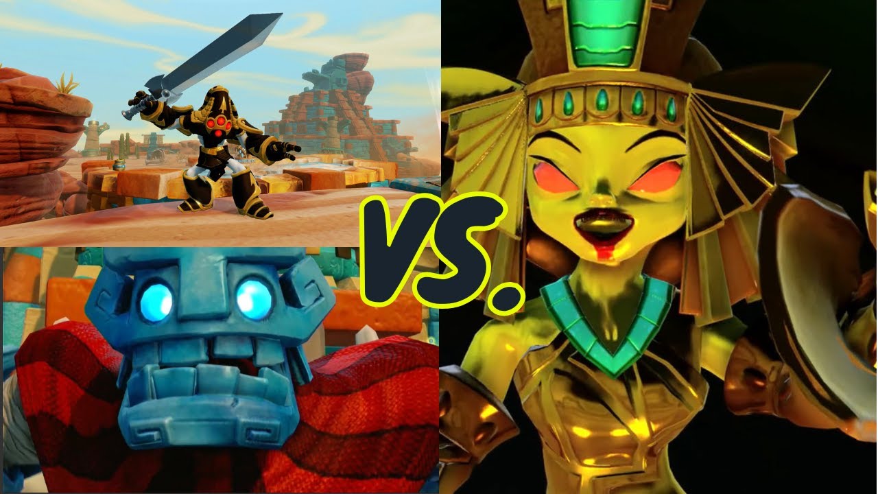 Krypt King and Grave Clobber VS. Golden Queen | Skylanders Trap Team