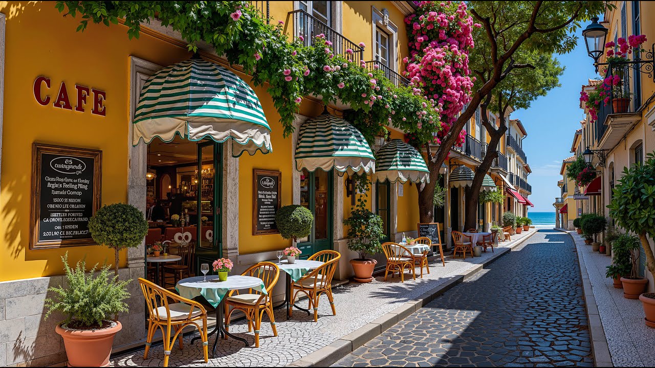 Sunny Morning Jazz at a Seaside Italian Outdoor Café ☕Elegant Bossa Nova Music for Work & Relaxation