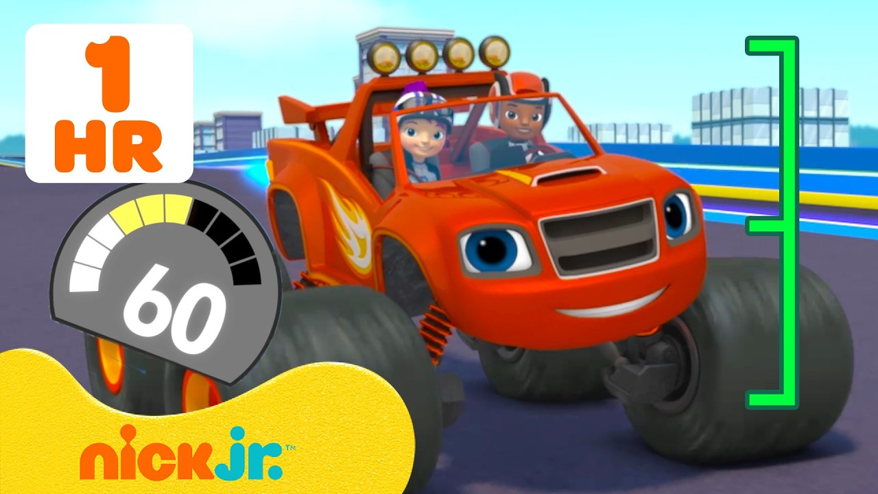 Blaze Learns to Measure SPEED Using STEM! ⚙️ | 1 Hour Compilation | Blaze and the Monster Machines