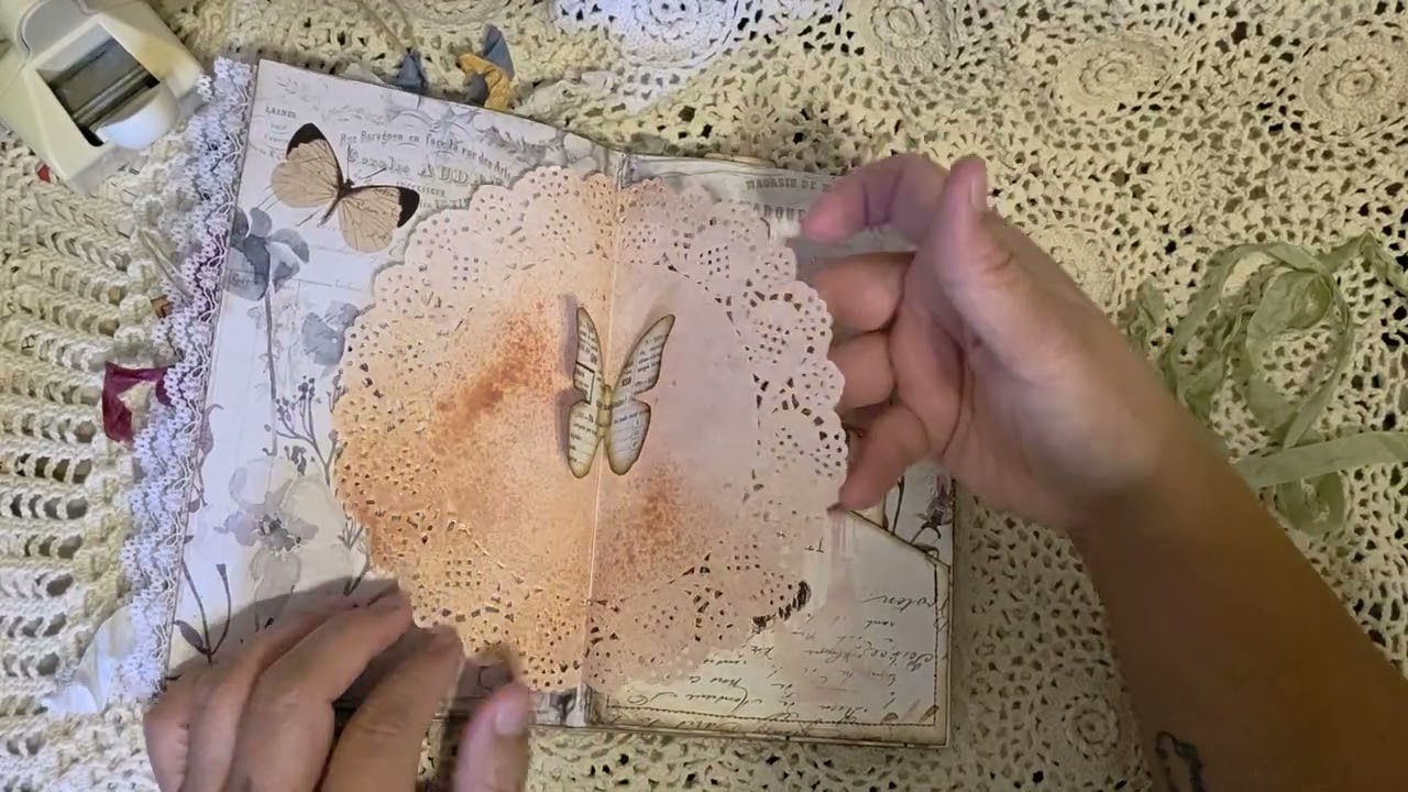 Shabby Spring and Butterfly Junk Journal Swap....with @myporchprints-junkjournals digital files....