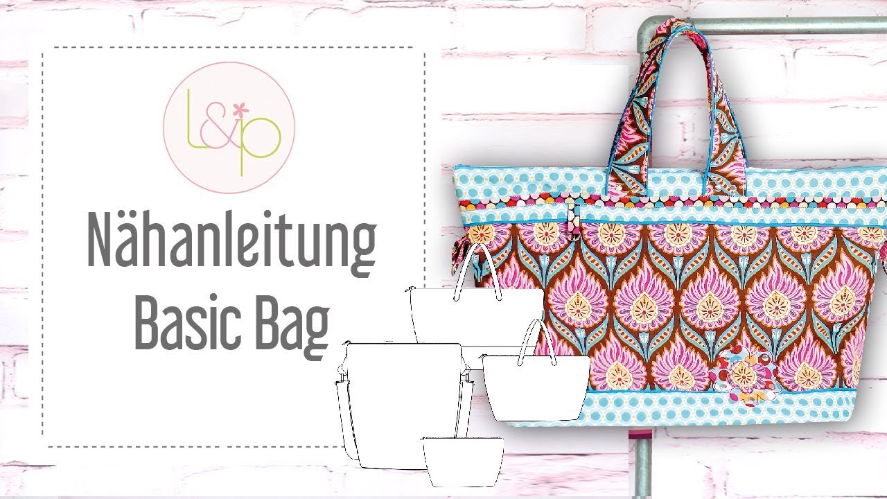Nähanleitung lillesol Basic Bag - ein ganz einfache Tasche in 4 verschiedenen Größen nähen