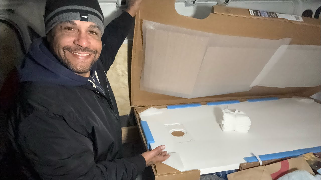 Van Life Day 13 New Shower Pan Lets Go!!!