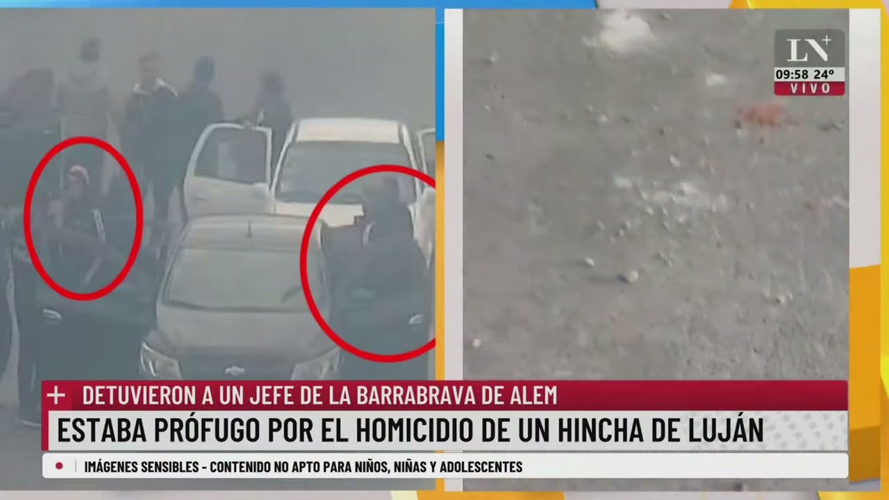 Detuvieron a un jefe de barrabrava de Alem por el homicidio de un hincha de Luján