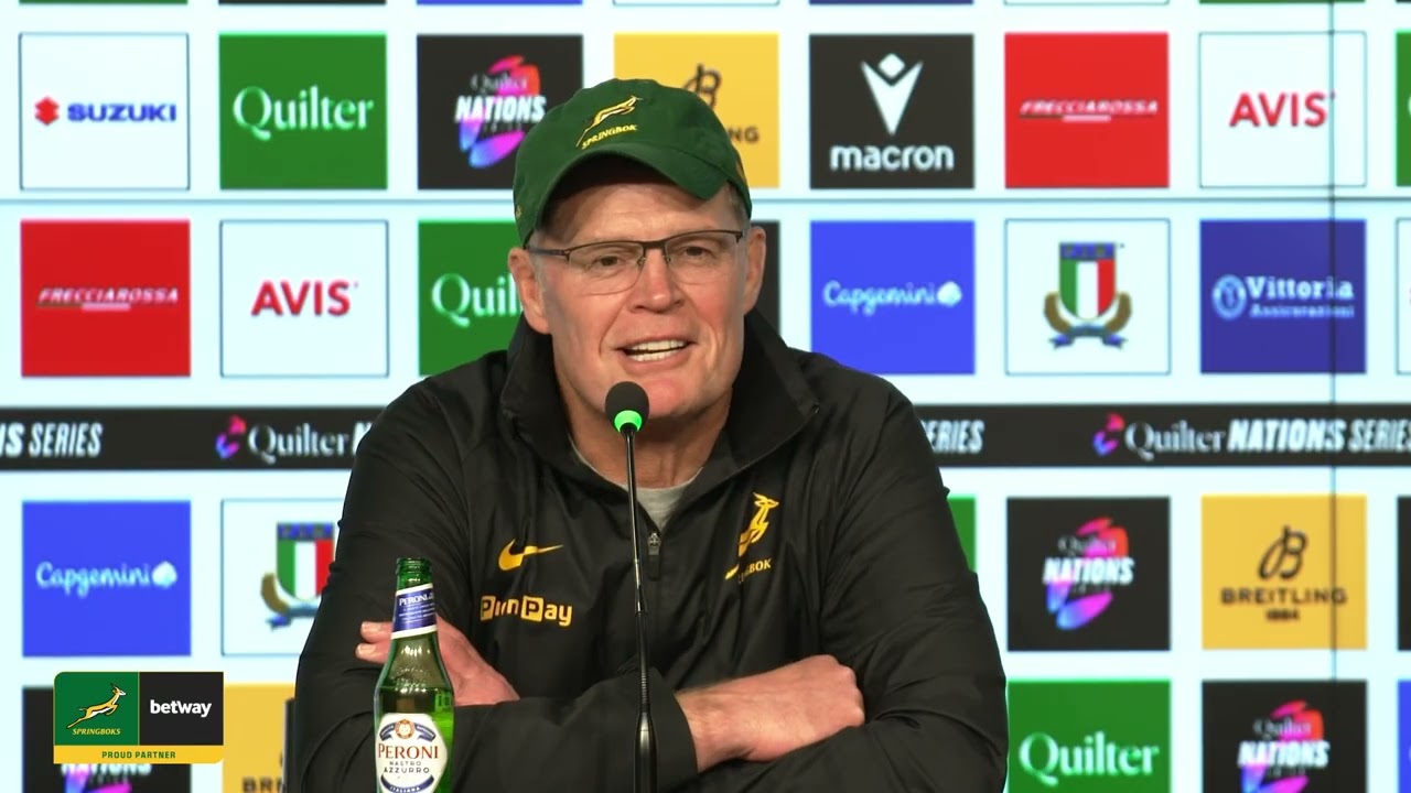 “‘We Got a Red Card Yet Again’ — Rassie’s Explosive Take After #Springboks Beat Italy” 