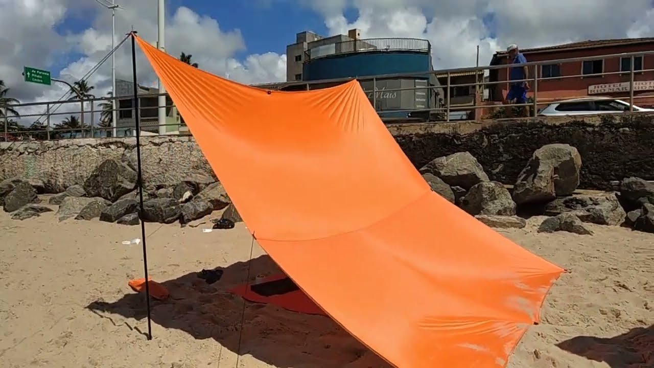 barraca toldo Joyfox na praia