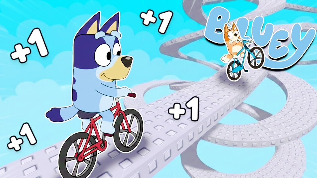 BLUEY PERO cada SEGUNDO mas RAPIDO con la BICICLETA para ESCAPAR | Las Aventuras de BLUEY en ROBLOX!