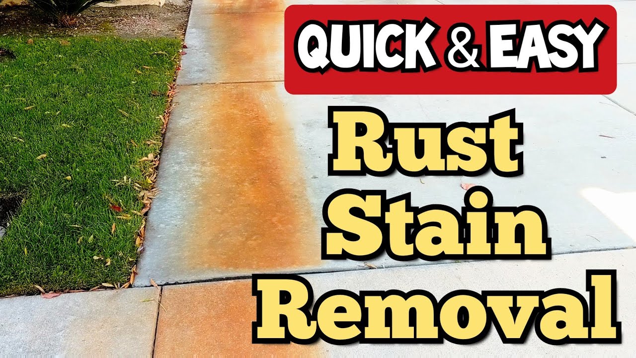 How to REMOVE RUST STAINS from your driveway QUICKLY & EASILY