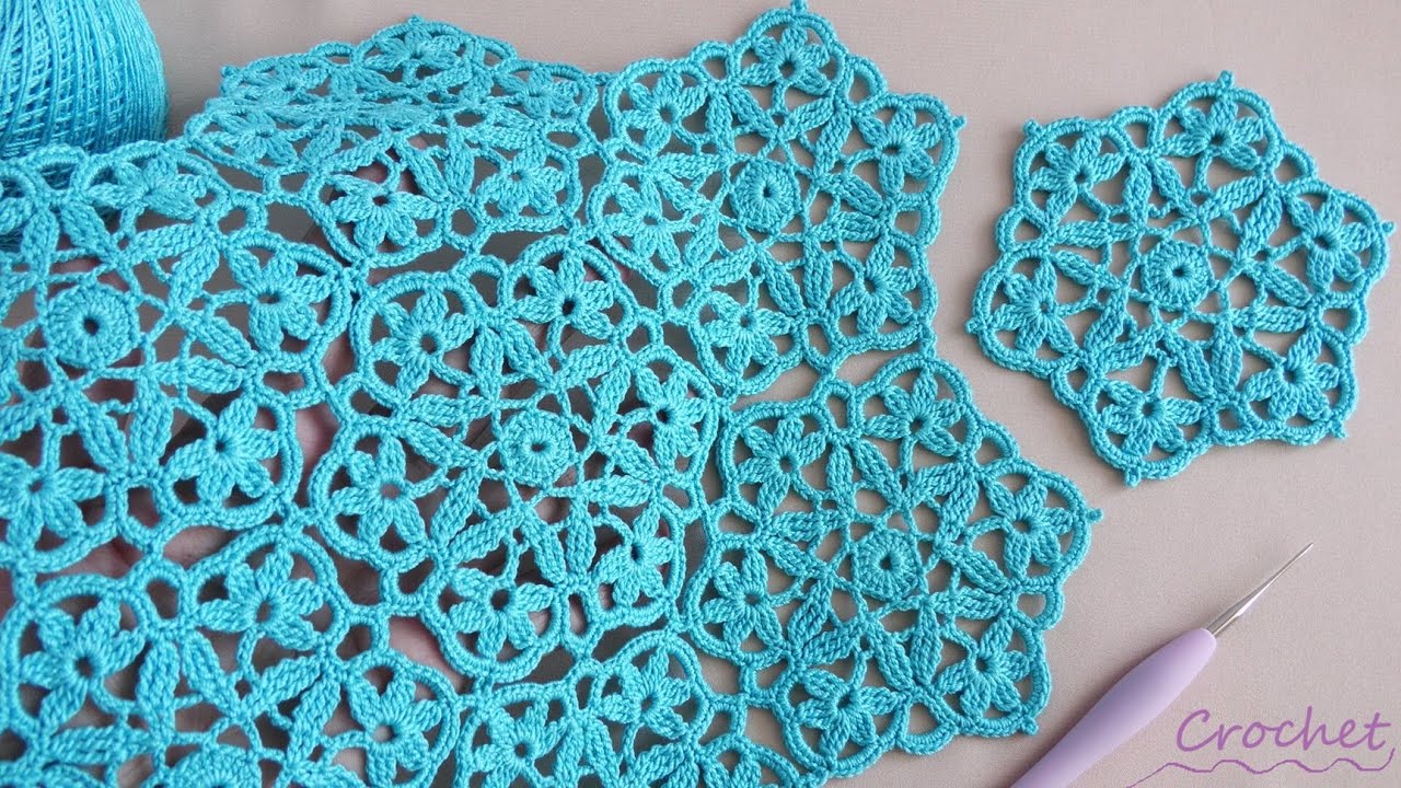 🌷Цветочные мотивы ВЯЗАНИЕ КРЮЧКОМ для начинающих 🌷 EASY Flower Pattern Crochet