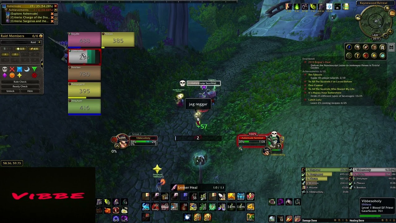 6 Lvl 1 Twinks vs Lvl ?? - Ashenvale Sentinel (Vibbe Priest PoV)