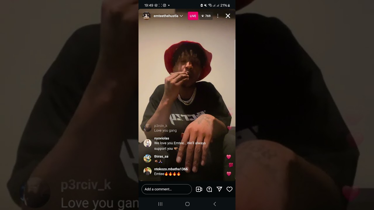 Emtee Live On Instagram | Speaks About DIY 3 & J MOLLEY 🤣🤣
