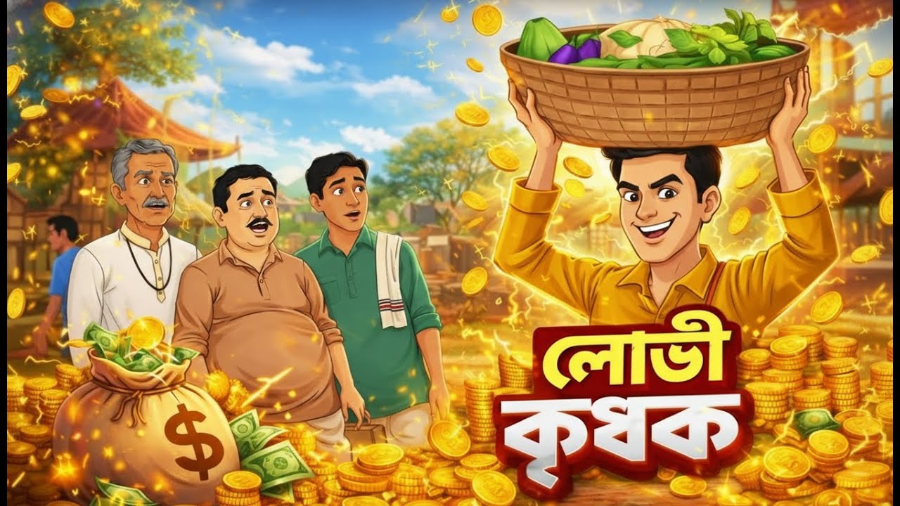 Greedy Farmer Story in Bangla 😱 | লোভী কৃষকের ভয়ংকর পরিণতি | Bangla Cartoon #cartoon #animation