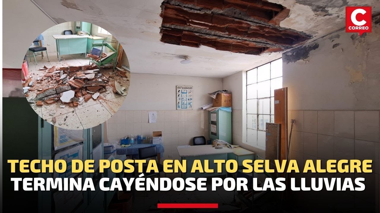 Arequipa: Techo de posta en Alto Selva Alegre termina cayéndose por la antigüedad y las lluvias