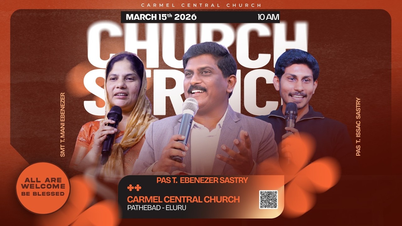 #sunday service  II Ps T Ebenezer Sastry II Smt T. Mani Ebenezer  II Eluru II 015.03.2026
