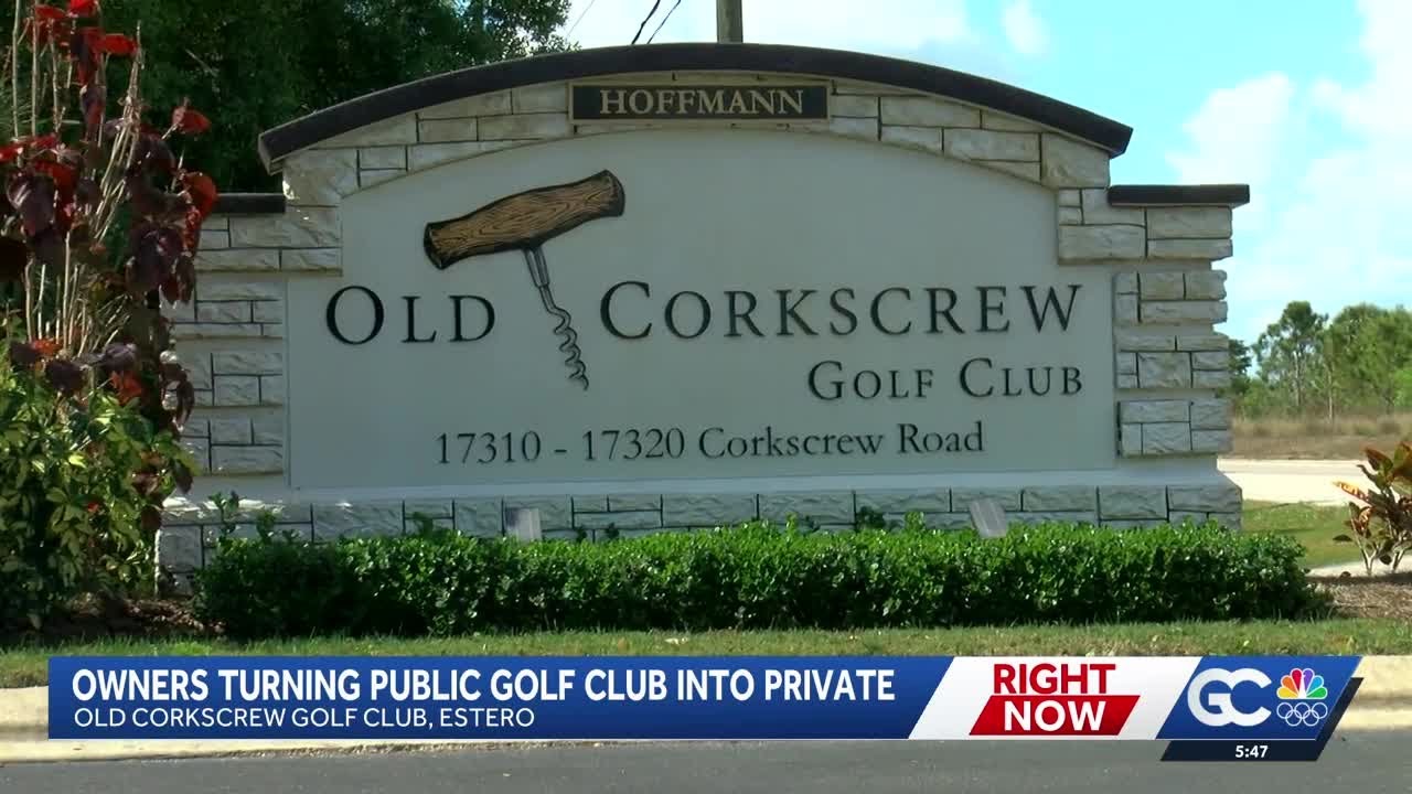 Hoffmann Family of Companies plans to make Lee County's Old Corkscrew Golf Club private