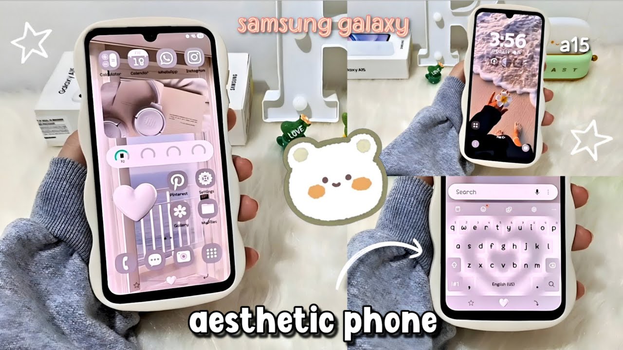 how to make your android phone aesthetic 🐨✨️ ( Samsung Galaxy A15 🩵 )  setup & customization