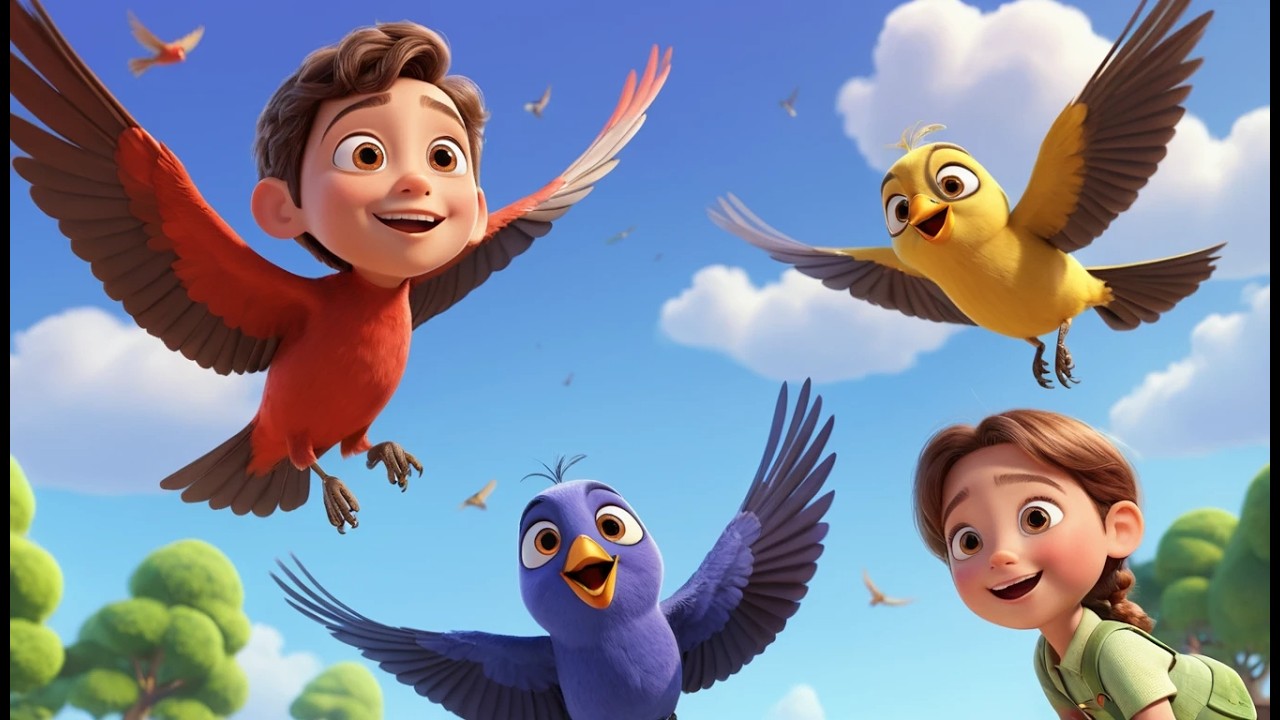 Fünf kleine Schwalben zwitschern zwitschern | Frühlingslieder & Vögel für Kinder