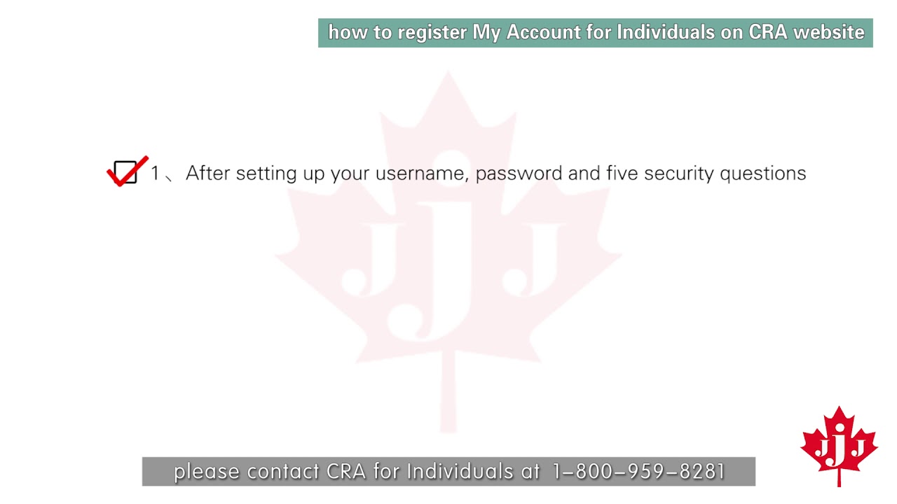 EP01 How to Register My Account on CRA Website Step by Step copy