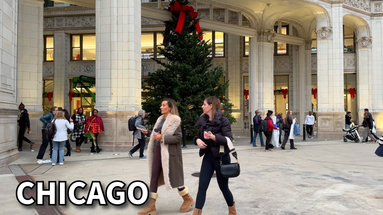 Chicago Christmas Walk ✨The Magnificent Mile Early Christmas Walk on Sunday | November 17, 2024 | 4K
