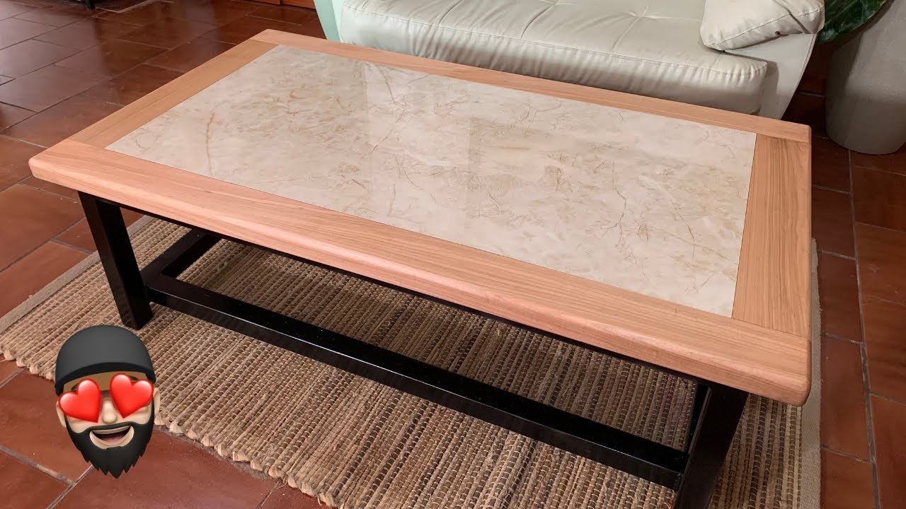 Construir MESA de centro con madera y un PORCELANATO