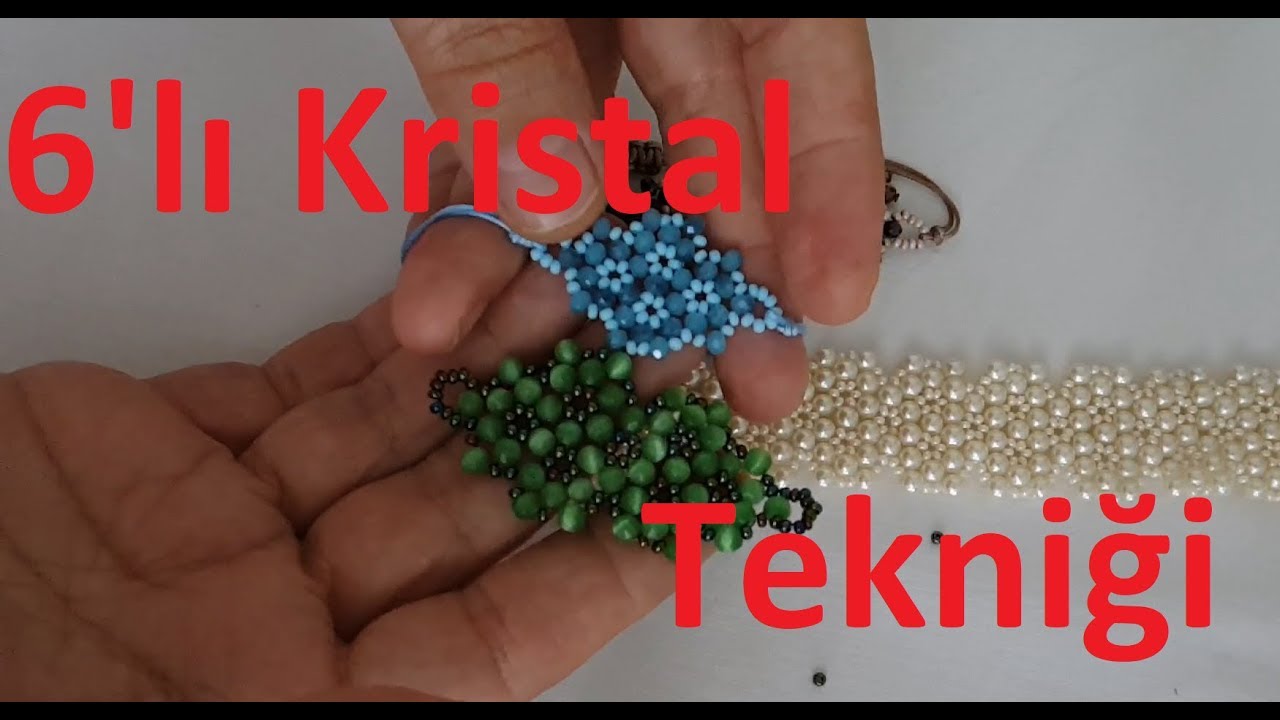 6’lı Kristal Tekniği kullanılarak bileklik nasıl yapılır?#DIY