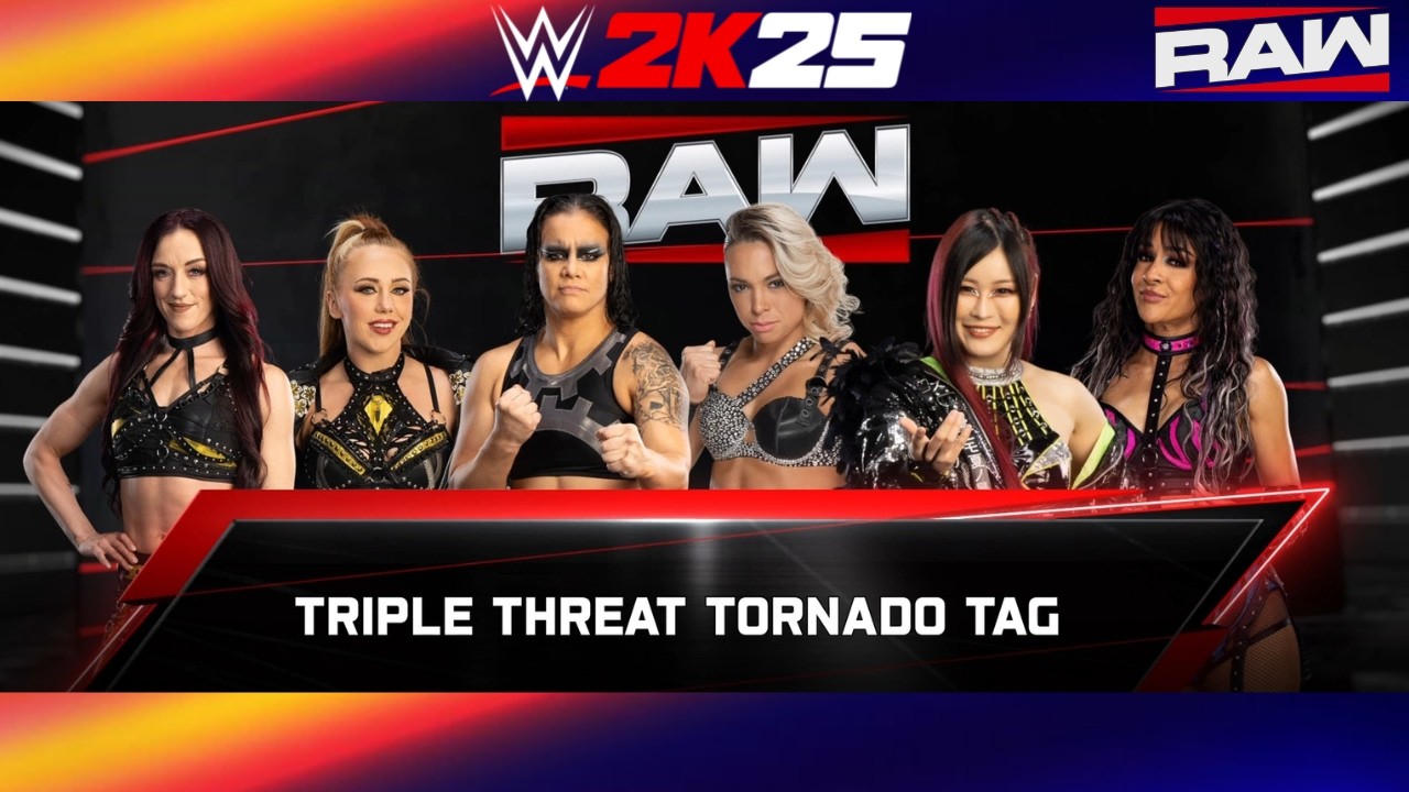 WWE 2K25: WOMEN'S TORNADO TAG TEAM MATCH 2026 | TRIPLE THREAT | SIMULATION