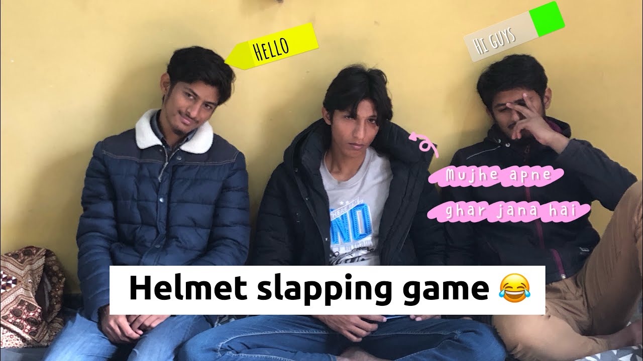 Helmet slapping game with cousins😭|| helmet pe shoes hi mar diya 😂