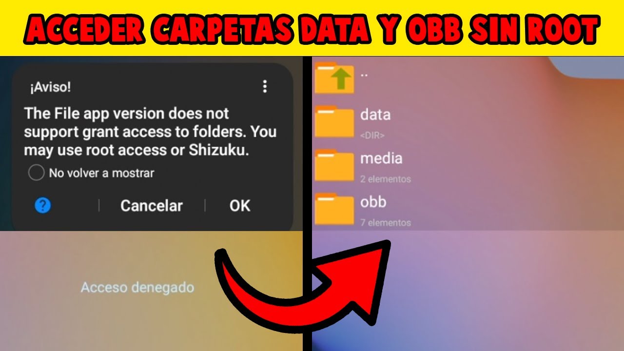 C&Oacute;MO ACCEDER a las carpetas DATA y OBB en Android 11,12,13 y 14 SIN ROOT
