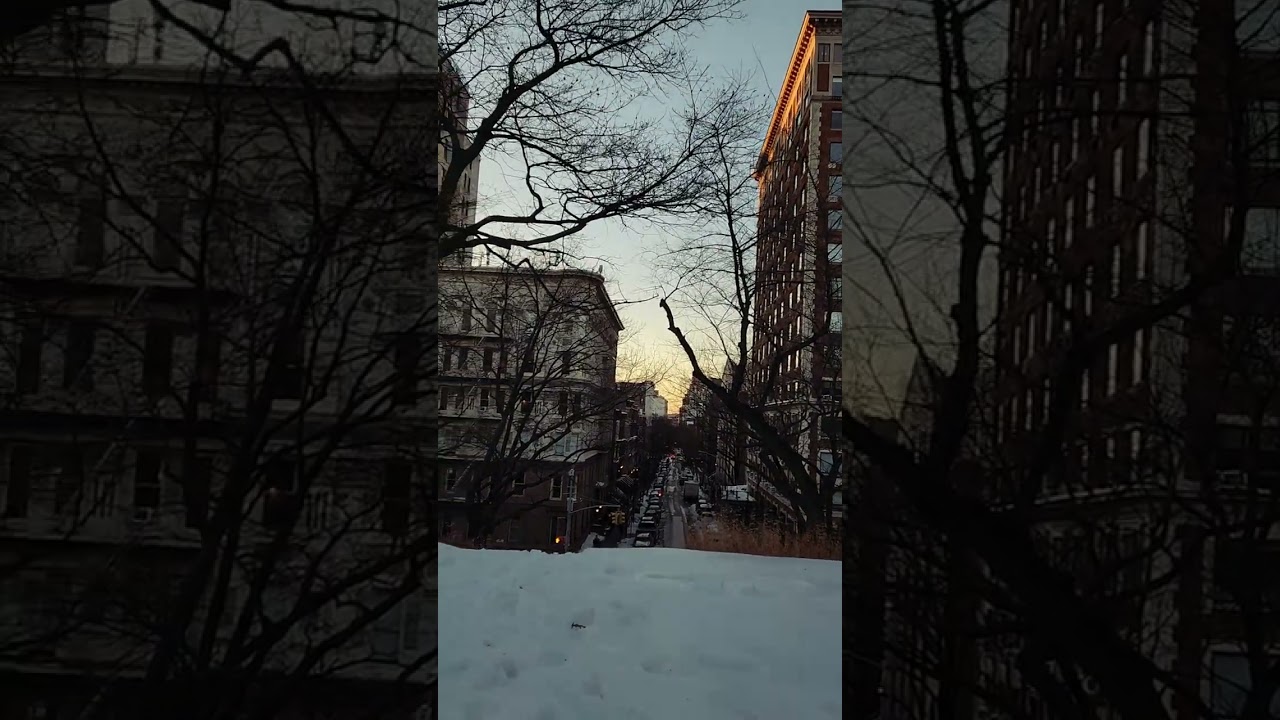 Enjoying a little winter walk through the summit rock, Central Park, NYC 