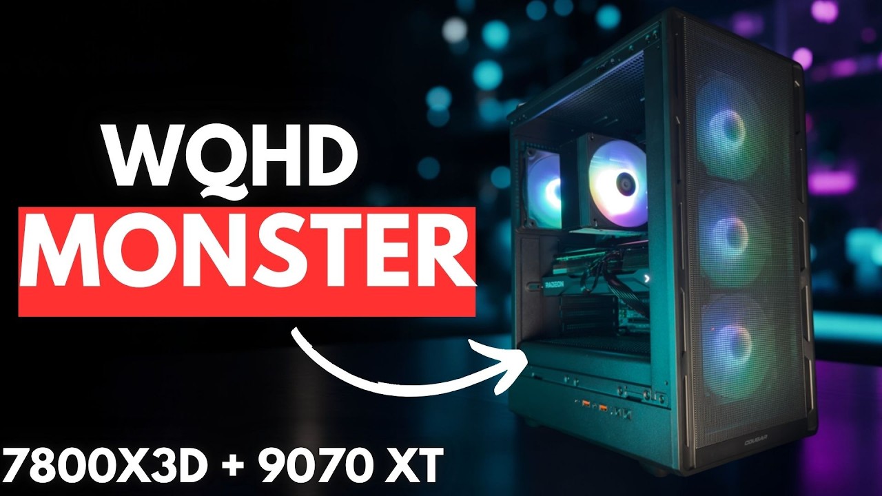 Das WQHD MONSTER f&uuml;r 1.400 &euro; &ndash; 7800X3D + RX 9070 XT | Ultra-Leistung, leise & clean gebaut!