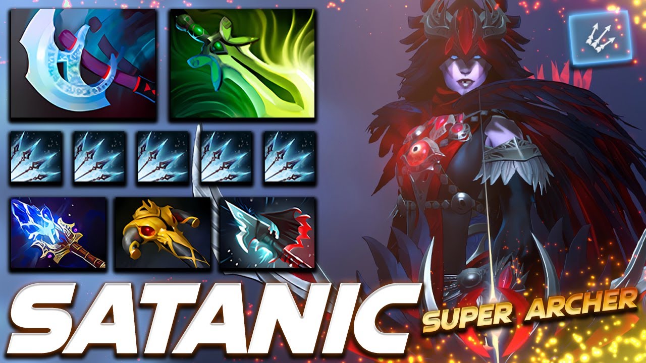 Satanic Drow Ranger Super Archer - Dota 2 Pro Gameplay [Watch & Learn]