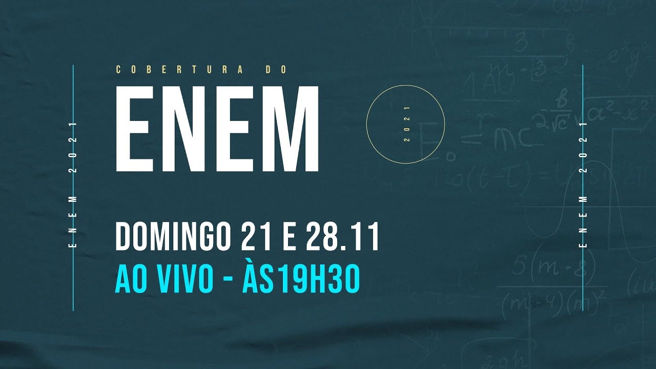 COBERTURA ENEM 2021 - Professores da escola SEB vão explicar detalhes das provas....