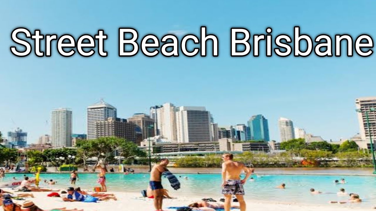 Walking tour of Streets Beach in Brisbane, Australia ( 4K) Au🌴🌊