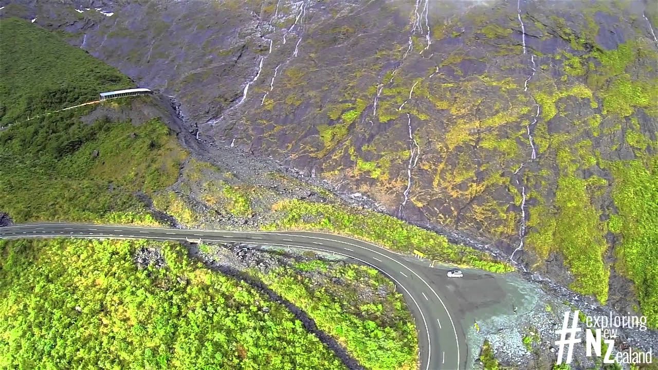 Milford Sound Homer Tunnel West Side from above #exploringNZ New Zealand