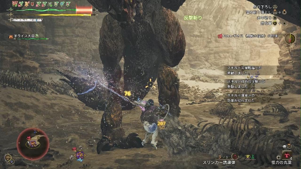 セルレギオス歴戦9☆5捕獲　片手