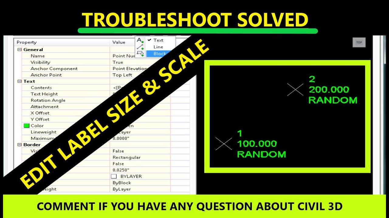 How to Increase and Decrease Point Labels Text Size in Civil 3d|Edit Label Scale in AutoCAD Civil 3d