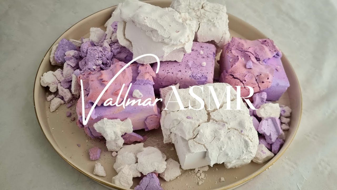 Lilac pasted soft cloudy 💜🤍 Gym chalk ASMR
