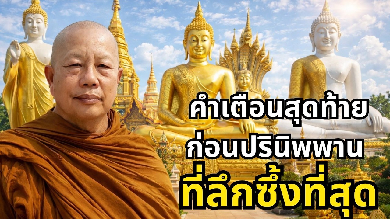 คำเตือนสุดท้ายก่อนปรินิพพาน ที่ลึกซึ้งที่สุด..  ธรรมะคลายทุกข์ พระมหาบุญช่วย ปัญญาวชิโร