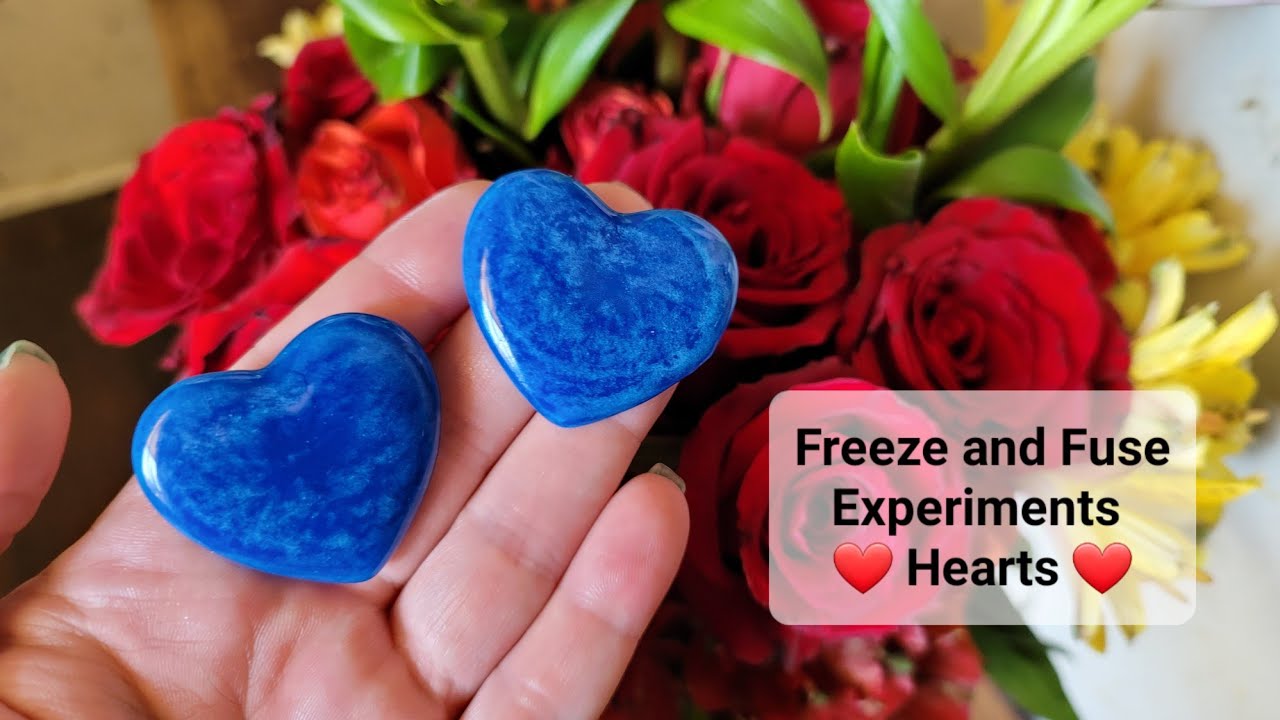 Fused Glass Freeze n Fuse Experiments! Hearts