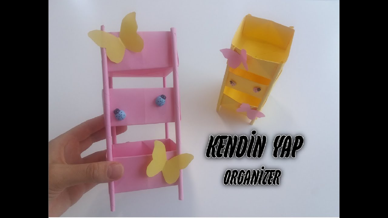 Kağıttan Masaüstü Düzenleyici | Paper  Organizer | DIY Desktop Organizer | Paper Crafts | Kendin Yap