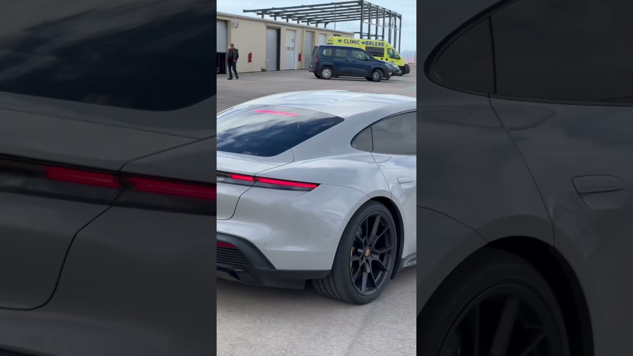 #Porsche #Taycan GTS leaving the Racetrack in Mallorca