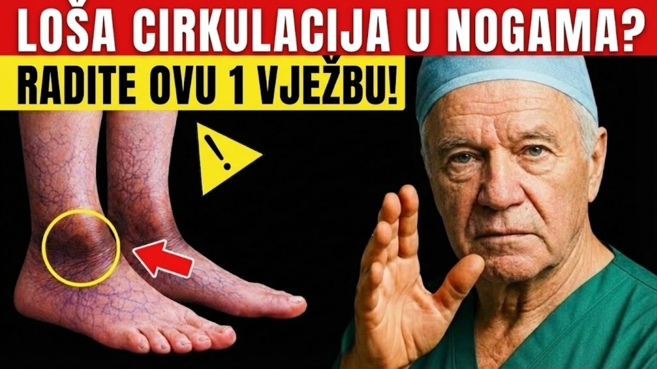 Kirurg Otkriva: 1 Vježba Koja OBNAVLJA Cirkulaciju Nogu Poslije 70 | ZDRAVLJE 60+