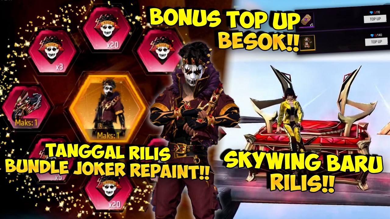 TANGGAL RILIS BUNDLE JOKER V2 !! Bocoran Skywing Peti Harga Terbaru & Bonus Top Up FF Selanjutnya