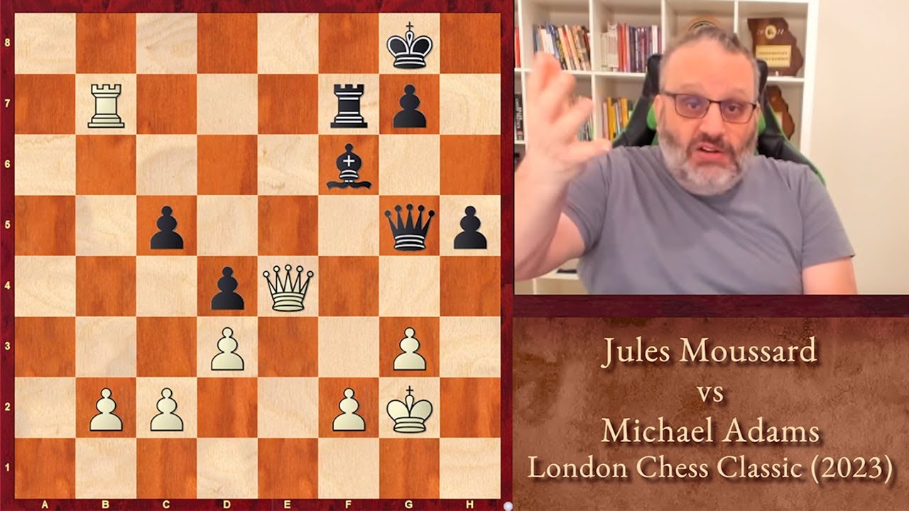 5 Minutes with GM Ben Finegold: Moussard vs Adams, London Chess Classic (2023)