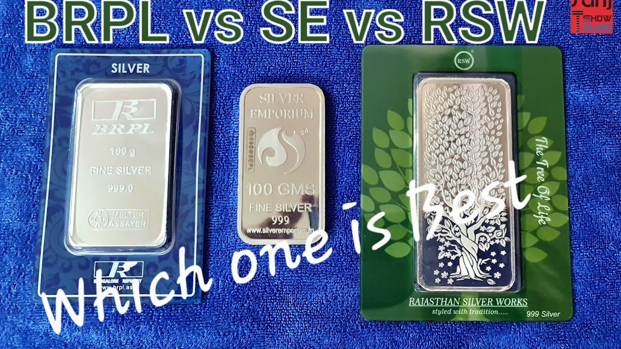 BRPL💵RSW💵Silver Emporium🥈100 Grams Silver Bar comparison👈 Highest selling Silver Bars in 🇮🇳 India👍