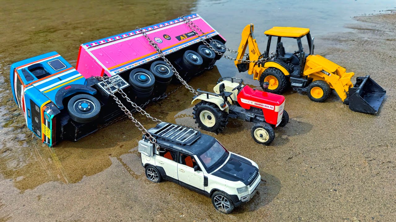 JCB Tractor Cartoon Video | BharatBenz SIGNA Dumper Truck Accident Pulling Out Car Tractor Jcb 3dx?