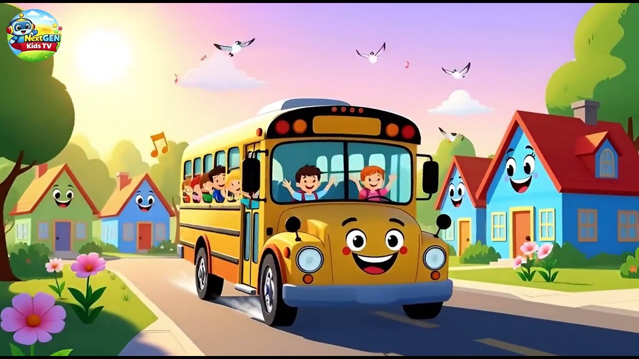 Wheels on the Bus | Fun Nursery Rhyme for Kids & Toddlers |  NextGEN Kids TV