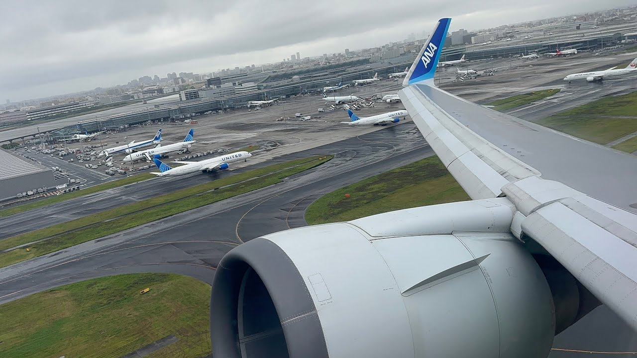 ANA Boeing767-300ER 羽田空港出発&山口宇部空港到着