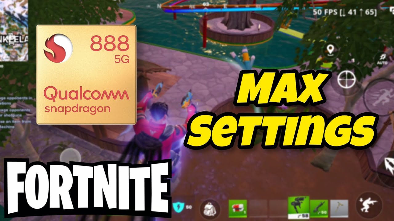 Fortnite Gameplay Snapdragon 888 Max Settings (S21)
