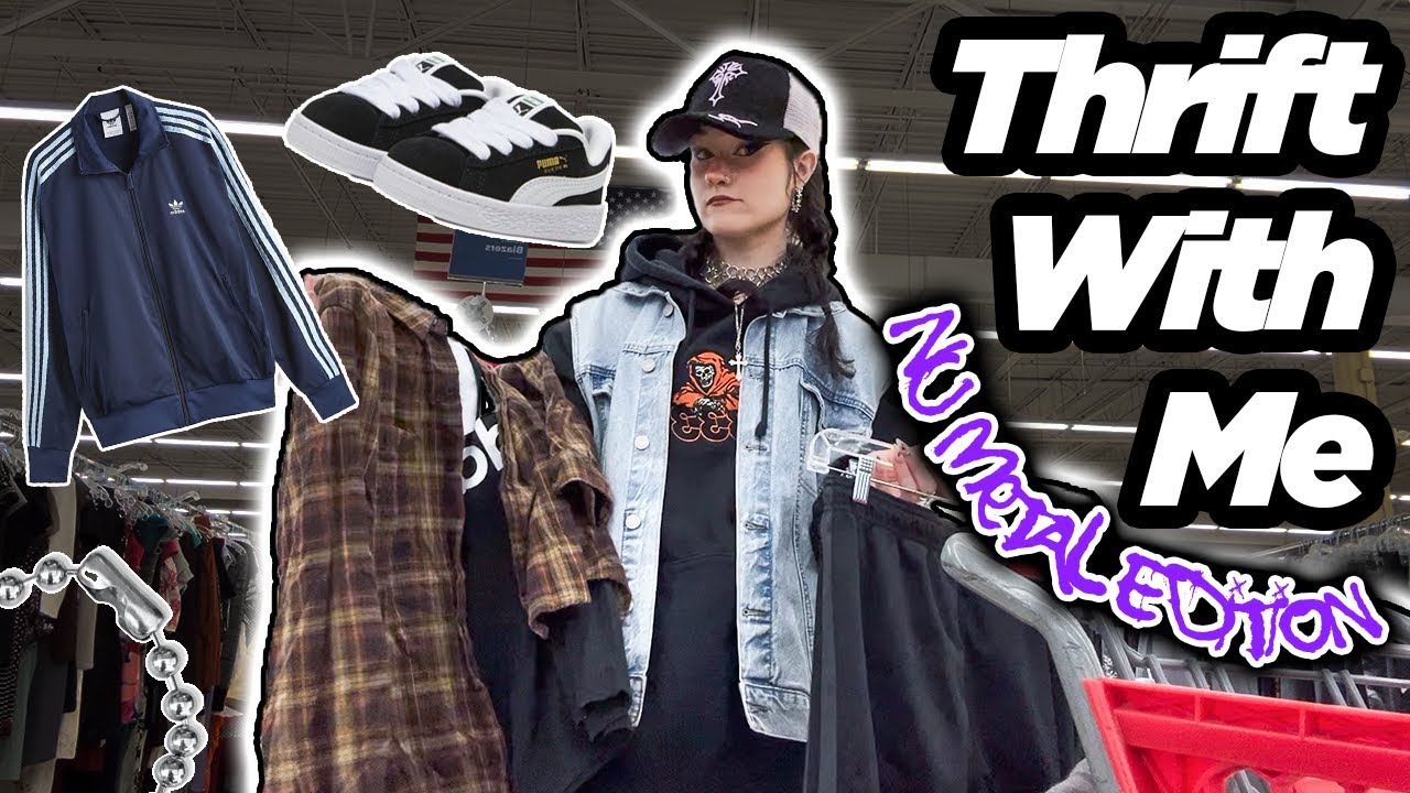 Thrifting With Me: Nu Metal Aesthetic ☠️⭐️